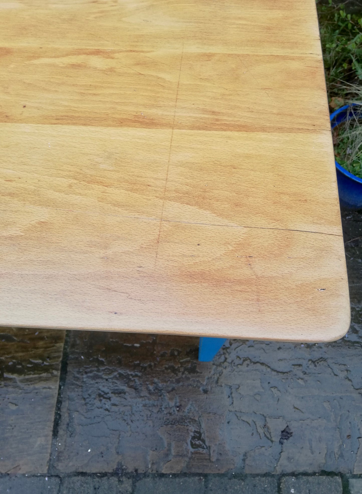 Vintage Industrial Dining Table / Desk - in ANNIE SLOAN GIVERNY