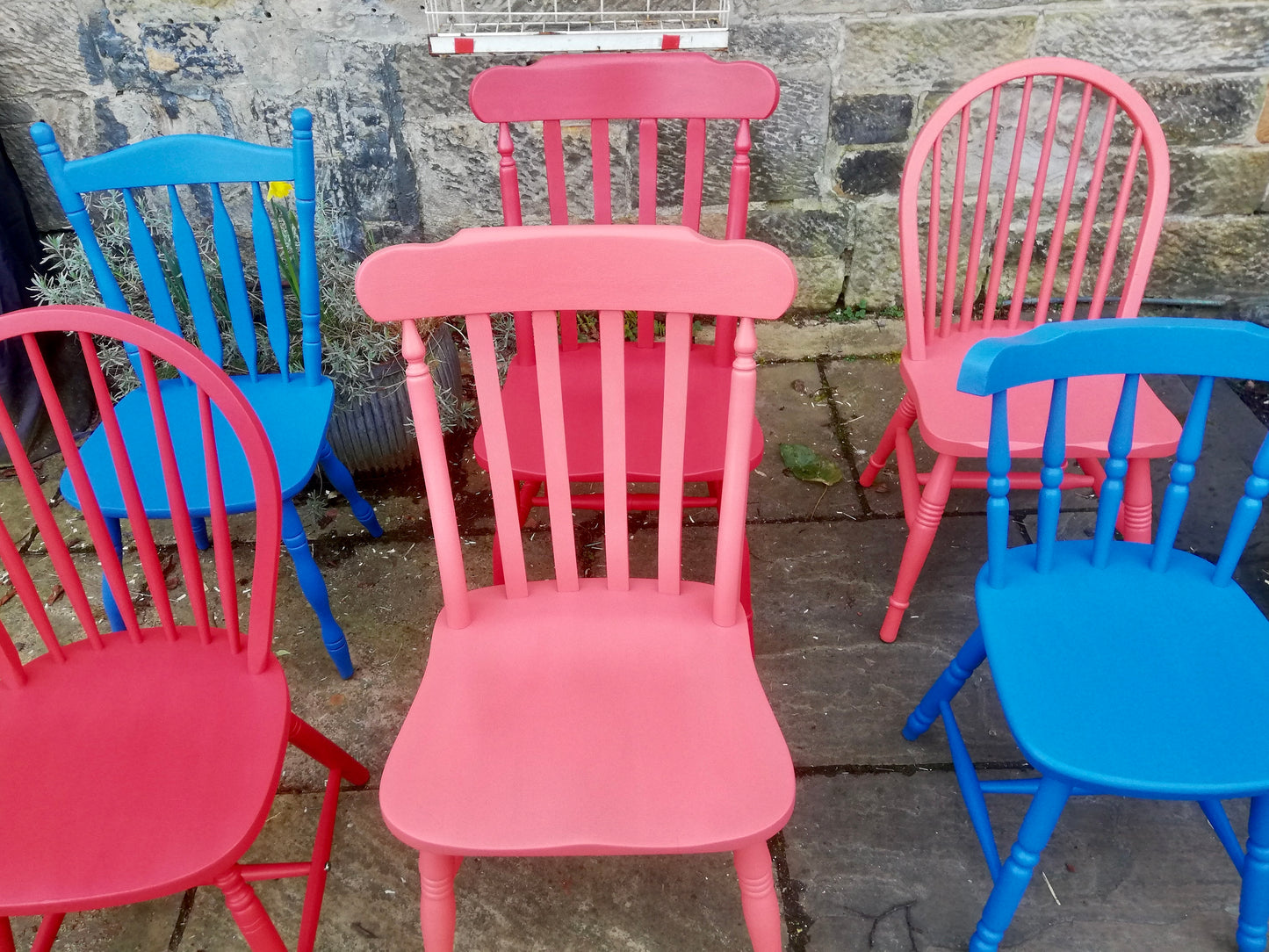 Commission for Shelagh - 6 mismatched dining chairs
