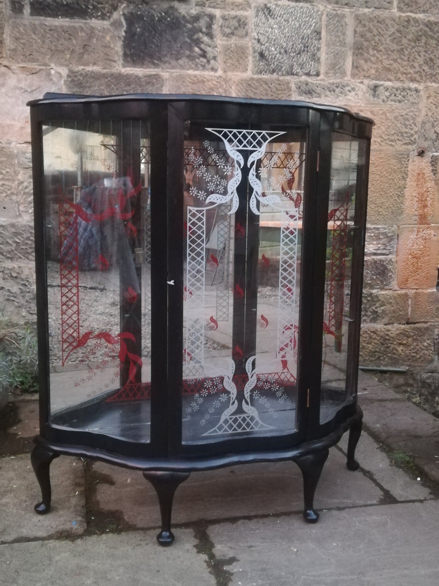 Commission for Philip painted display cabinet