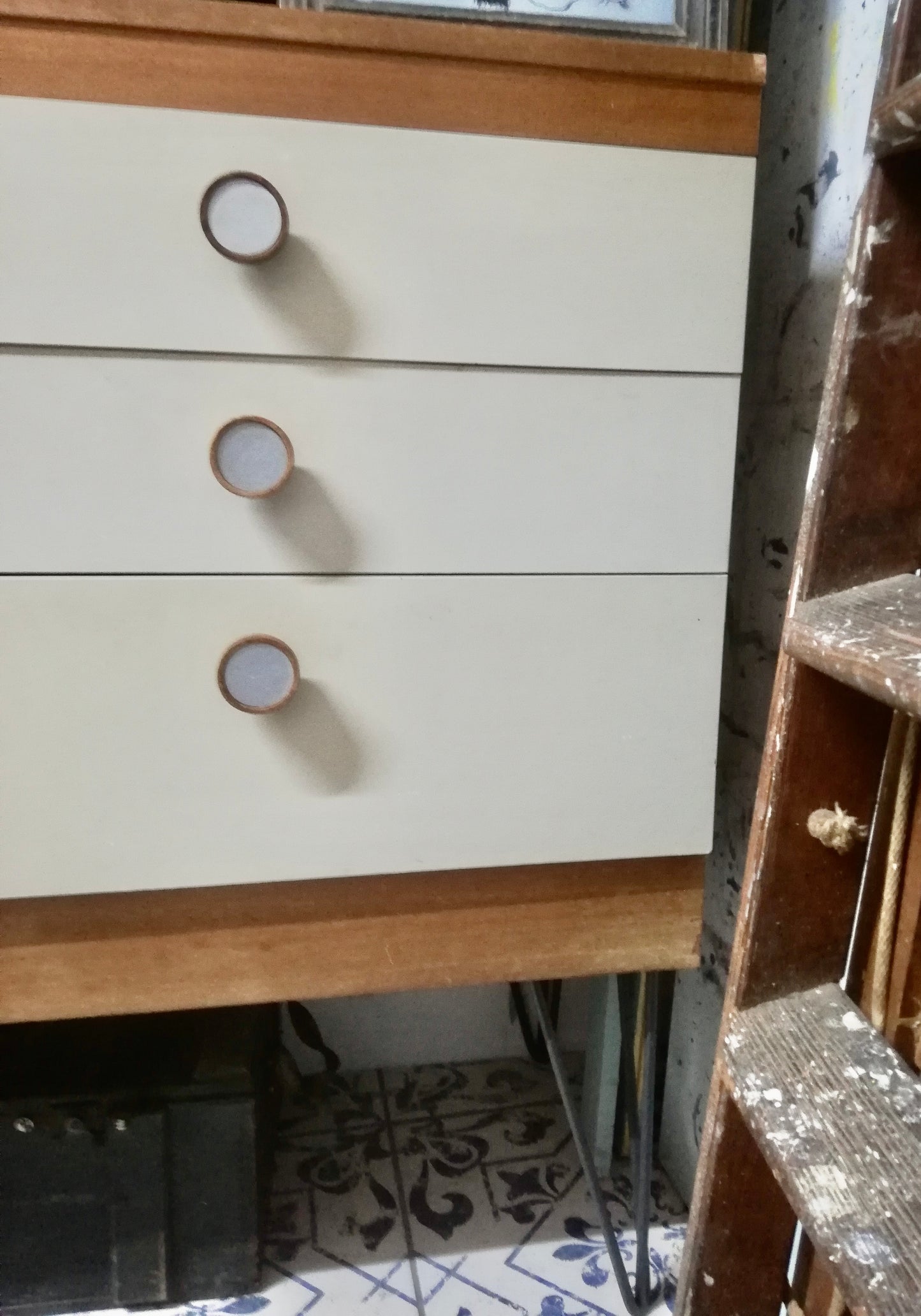 Vintage chest of drawers available for painting - I have added hairpin legs to this - price includes painting