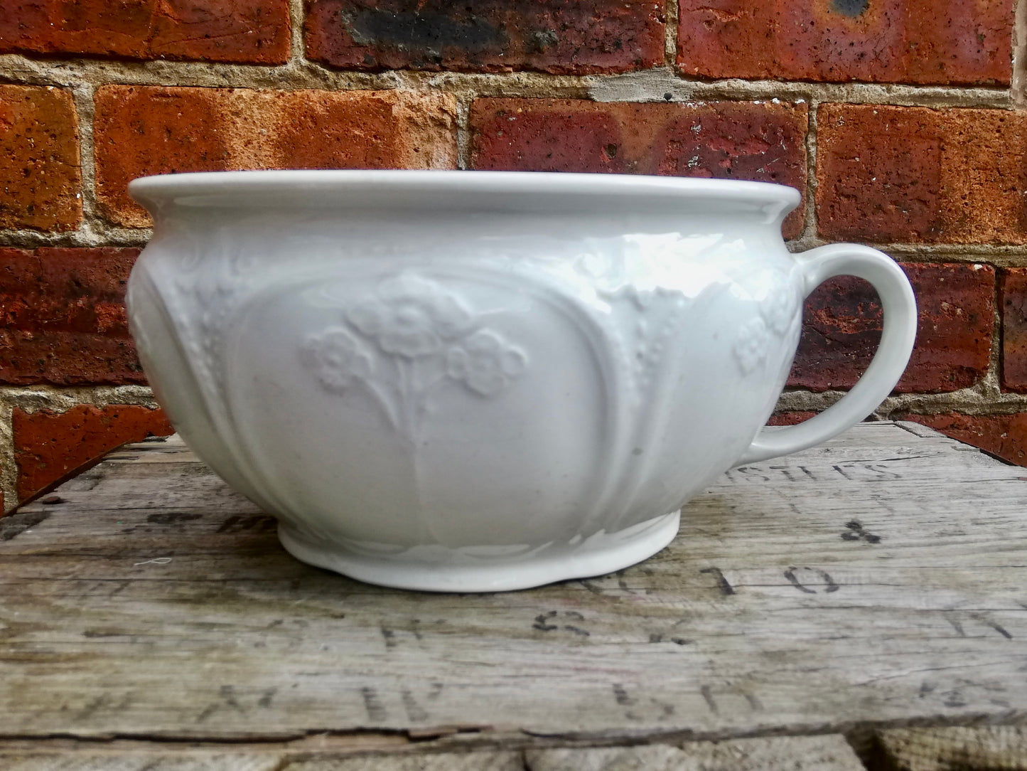 Vintage chamber pot potty planters