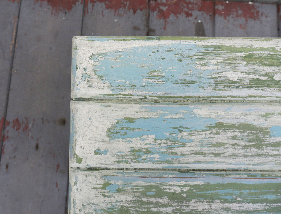 Little primitive vintage step stool in chippy shabby chic miss mustard seed milk paint