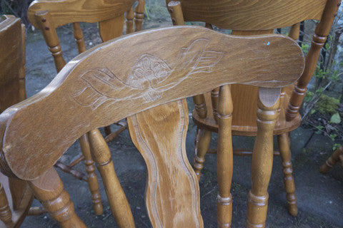 Custom listing for Katrina Refectory dining table and 4 chairs in Miss Mustard Seed Milk Paint
