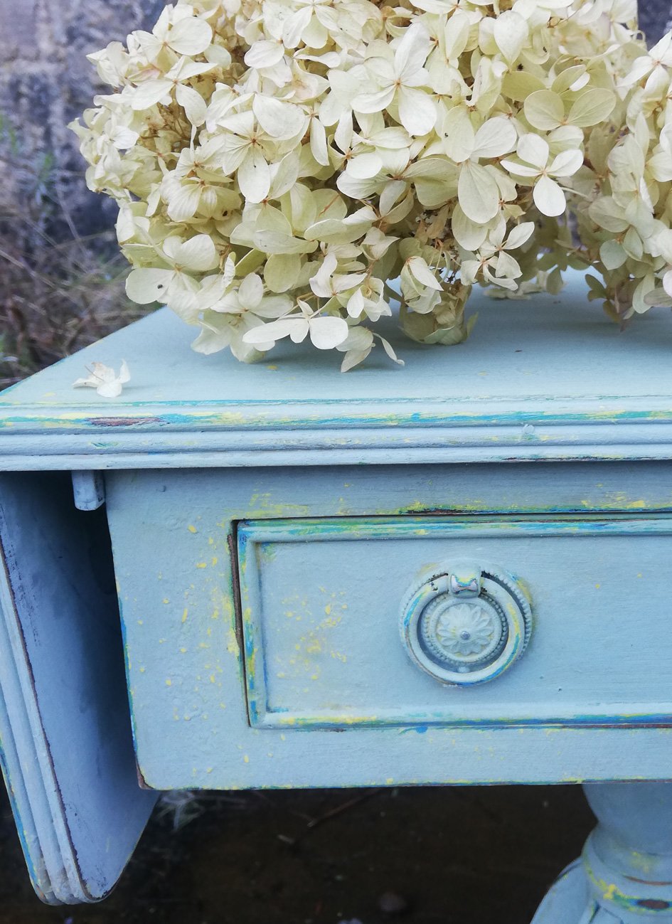 Pair of dropleaf vintage bedside cabinets.