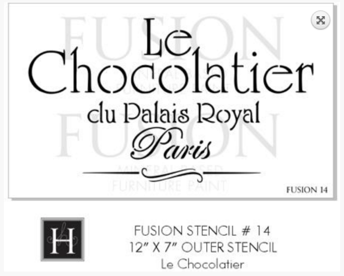 Fusion Mineral Paint Furniture Stencil - Le Chocolatier