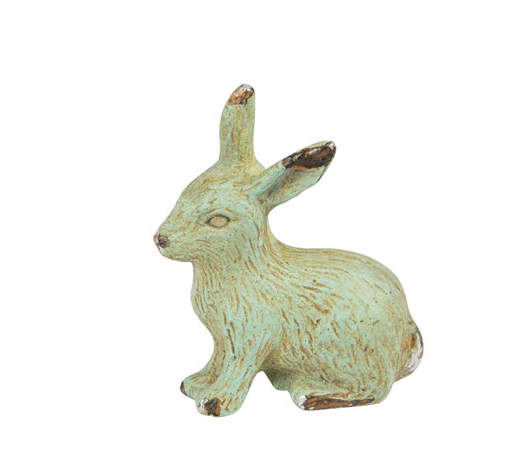 Rabbit Drawer Knob - rabbit hare animal furniture knob handles in Green