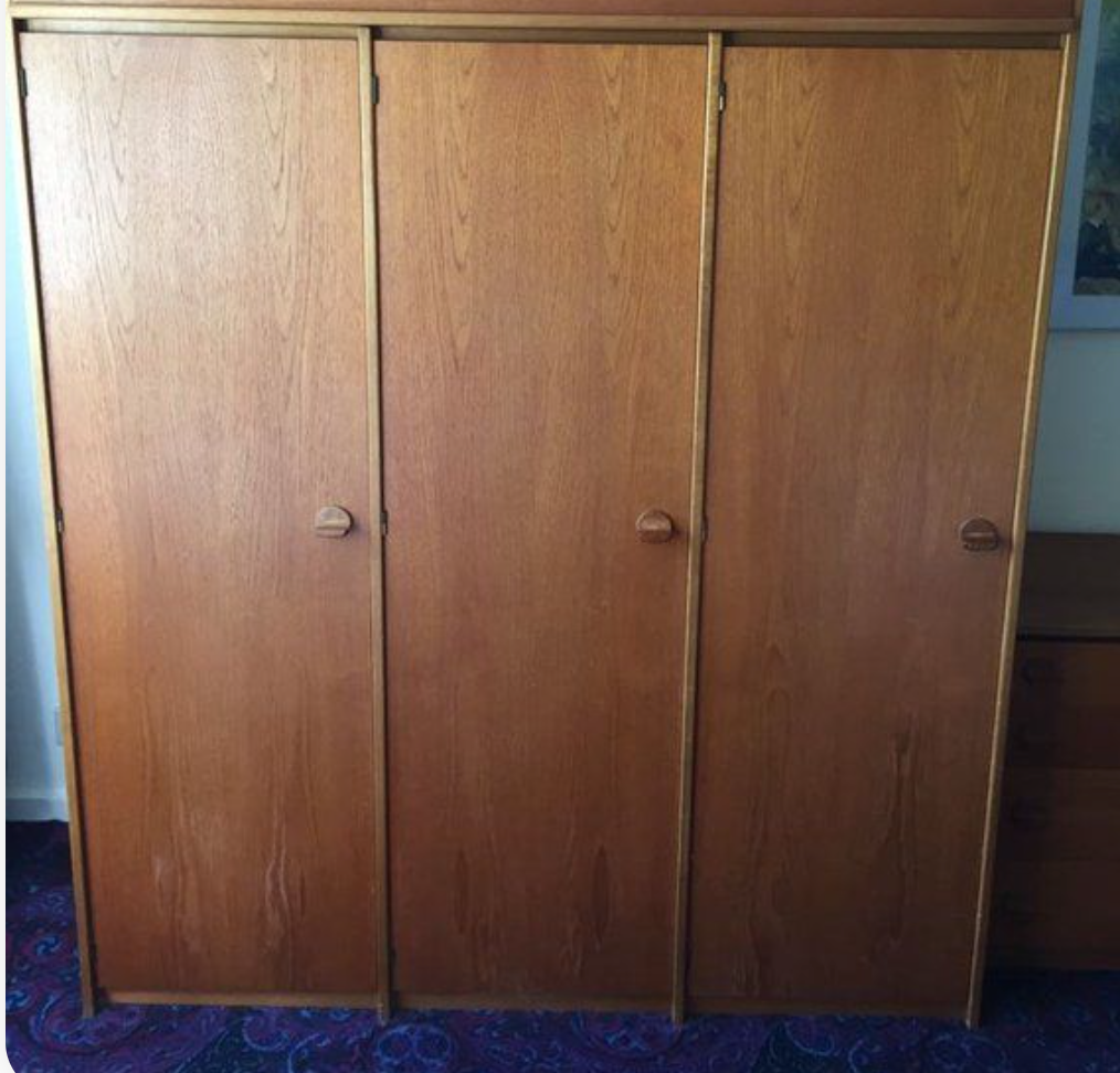 Vintage Mid Century Stag Cantata 3 door wardrobe