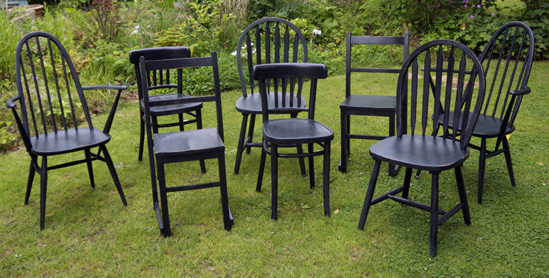 Shabby chic mismatch vintage dining chairs set Made to order by Emily Rose Vintage