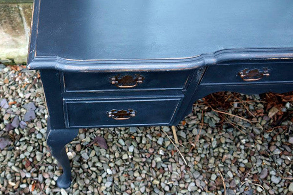 Vintage 1950's Black hand painted French Style Dressing Table by Emily Rose Vintage