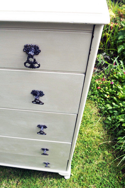Refurbished antique chest of drawers by Emily Rose Vintage Vintage chest of drawers in Annie Sloan Old Ochre