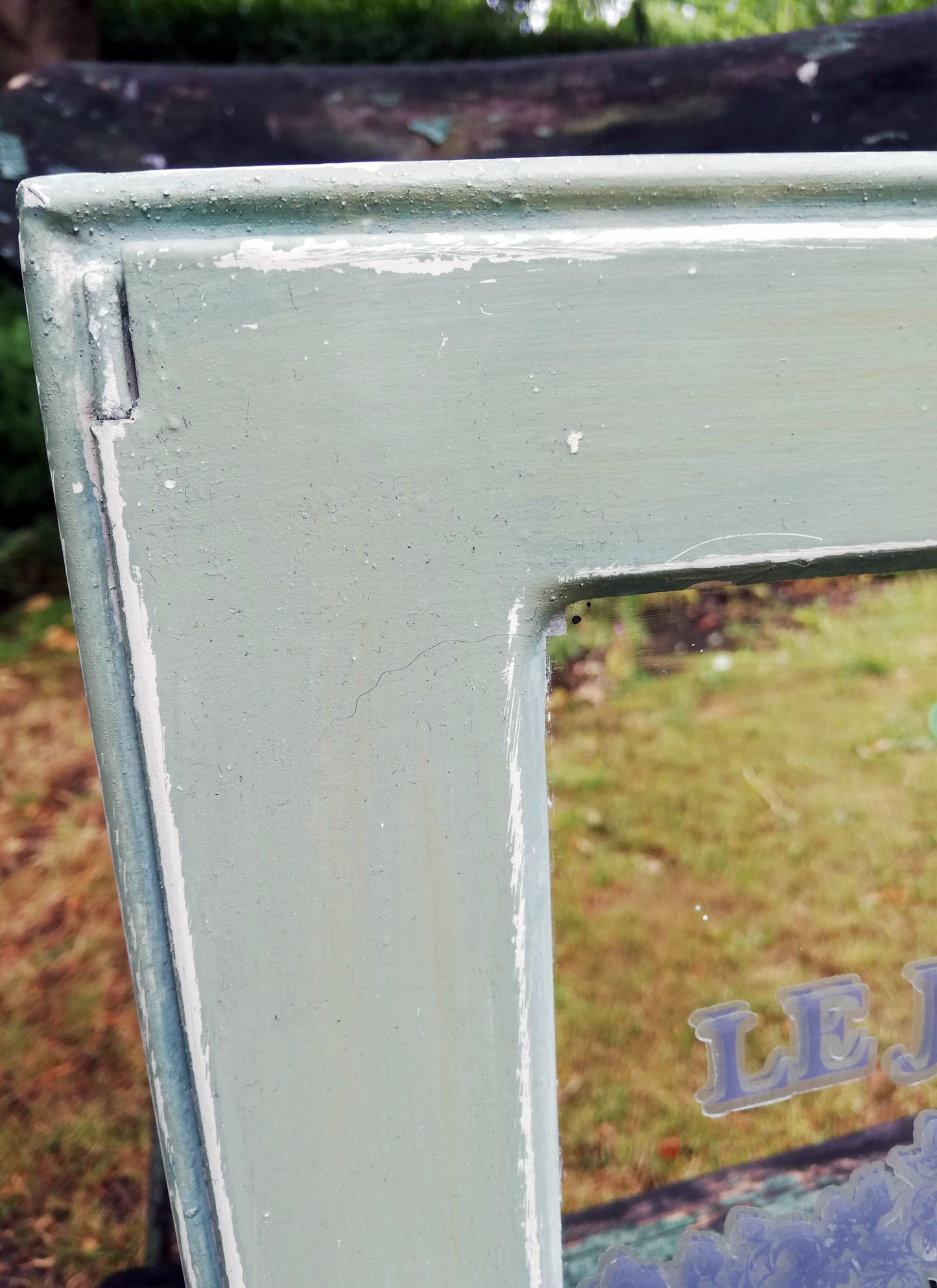 Vintage painted metal bathroom medicine cabinet