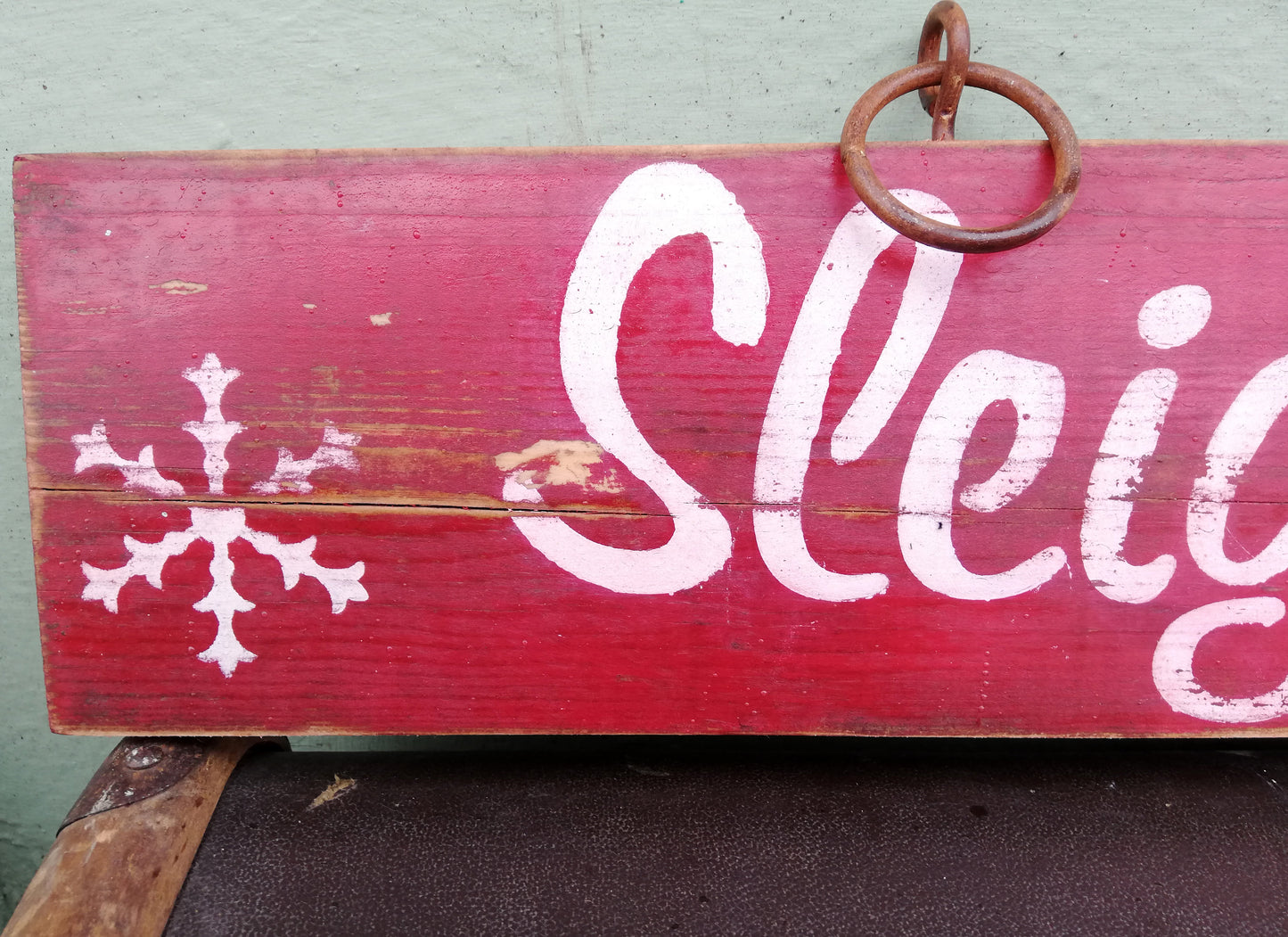 Vintage style Sleigh Rides Christmas Sign - made to order