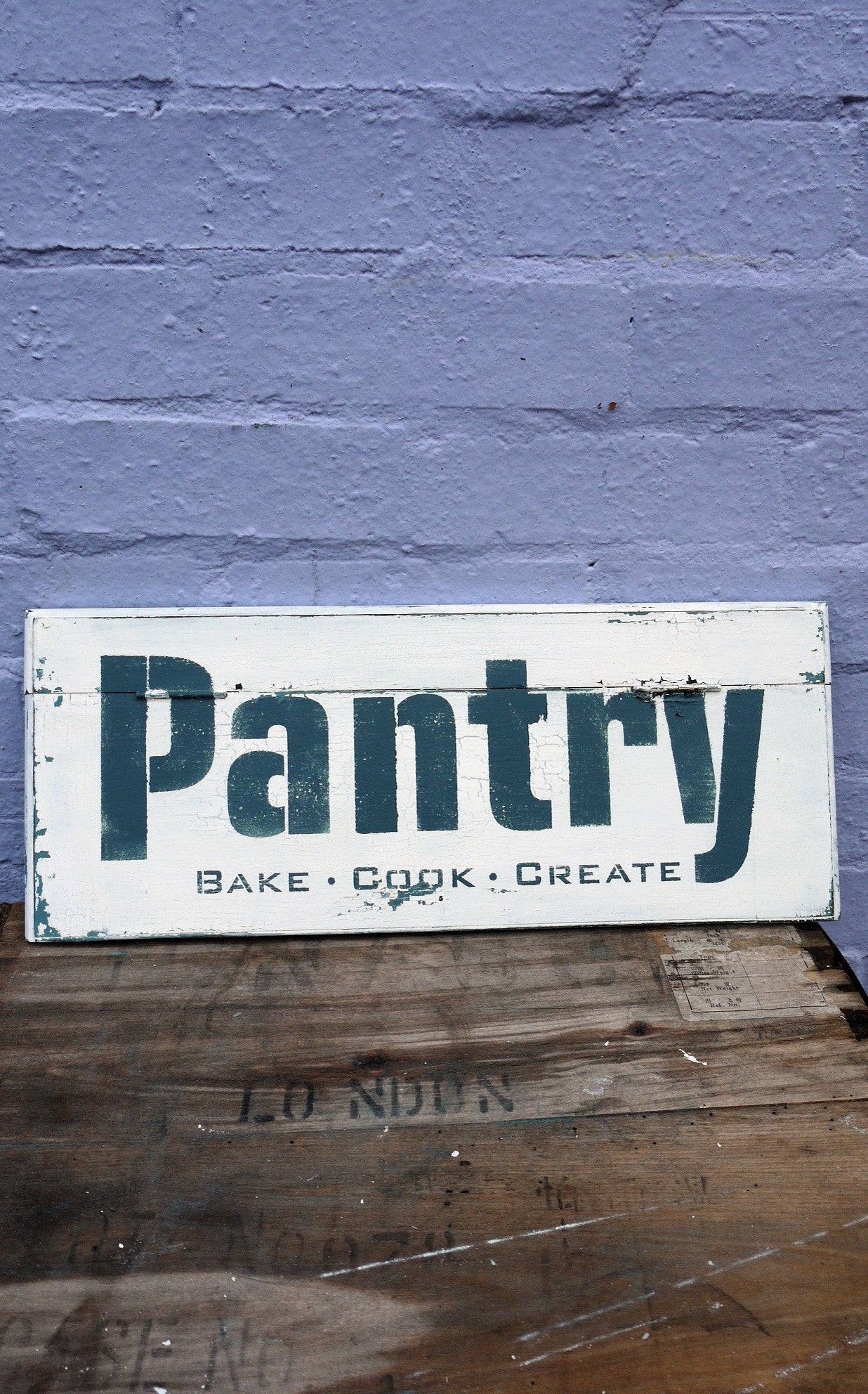 Vintage style handmade Pantry sign