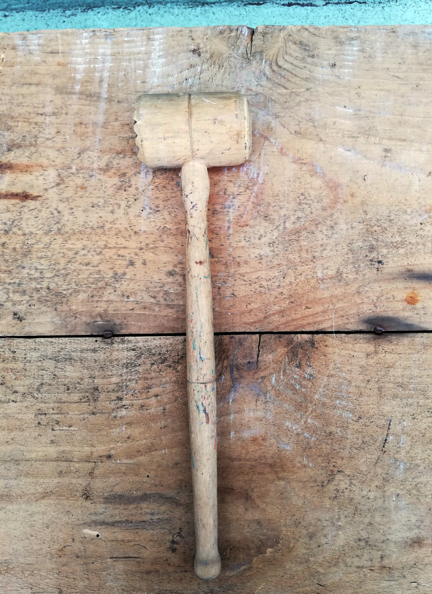 Vintage wooden meat tenderiser mallet