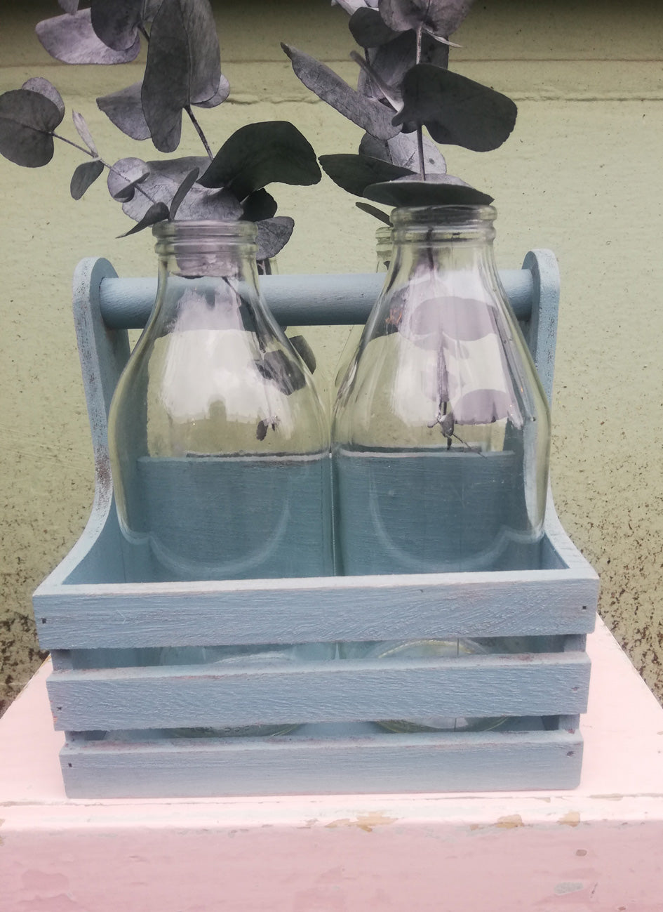 Wooden Bottle Carrier / table caddy painted to order