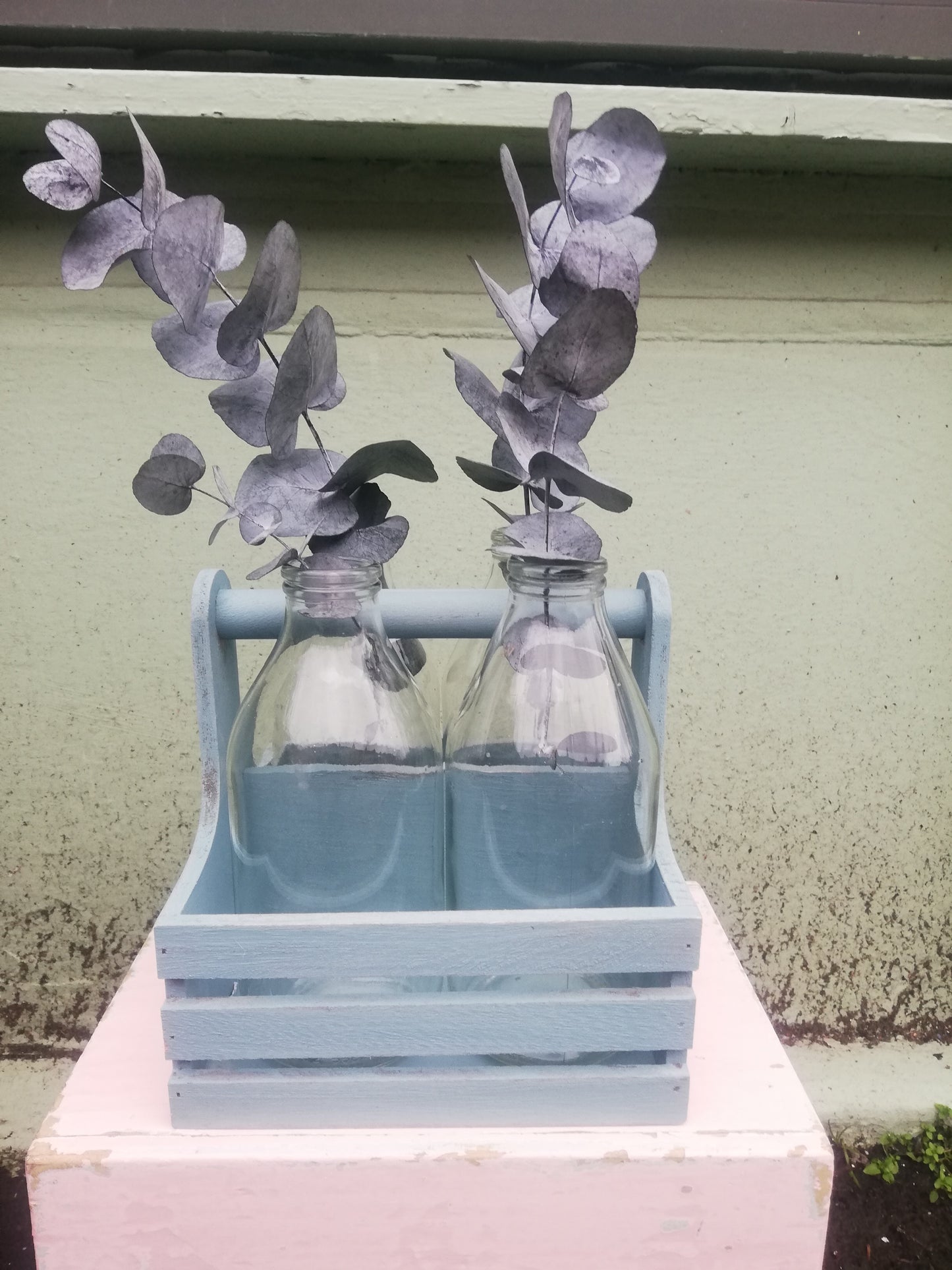 Wooden Bottle Carrier / table caddy painted to order