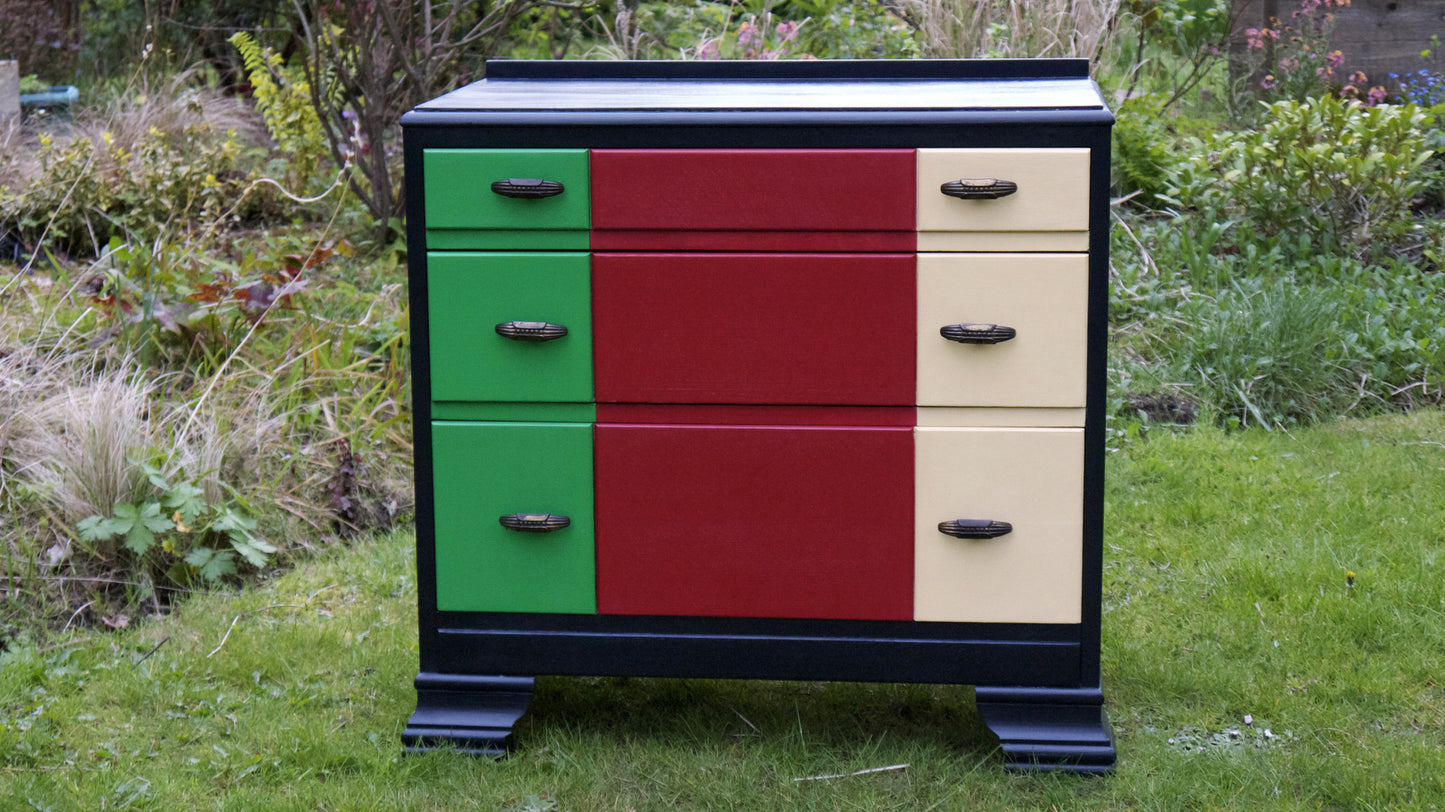 block colour chest of drawers by Emily Rose Vintage