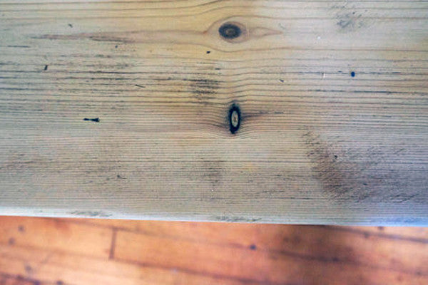 Vintage farmhouse pine dining table with a retro scrub top finish coffee table with painted legs refurbished by emily rose vintage
