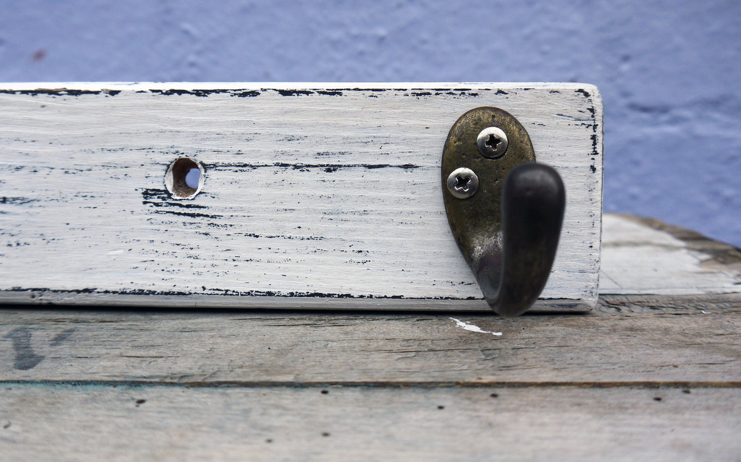 Hand painted coat hook painted in fusion mineral paint