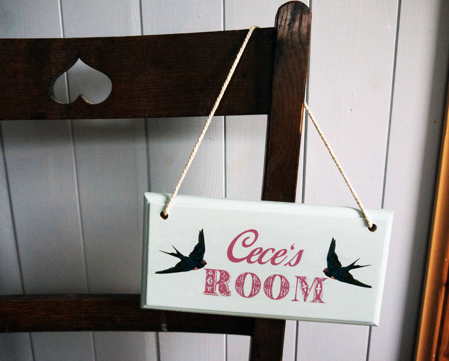personalised children's door signs by emily rose vintage - 1