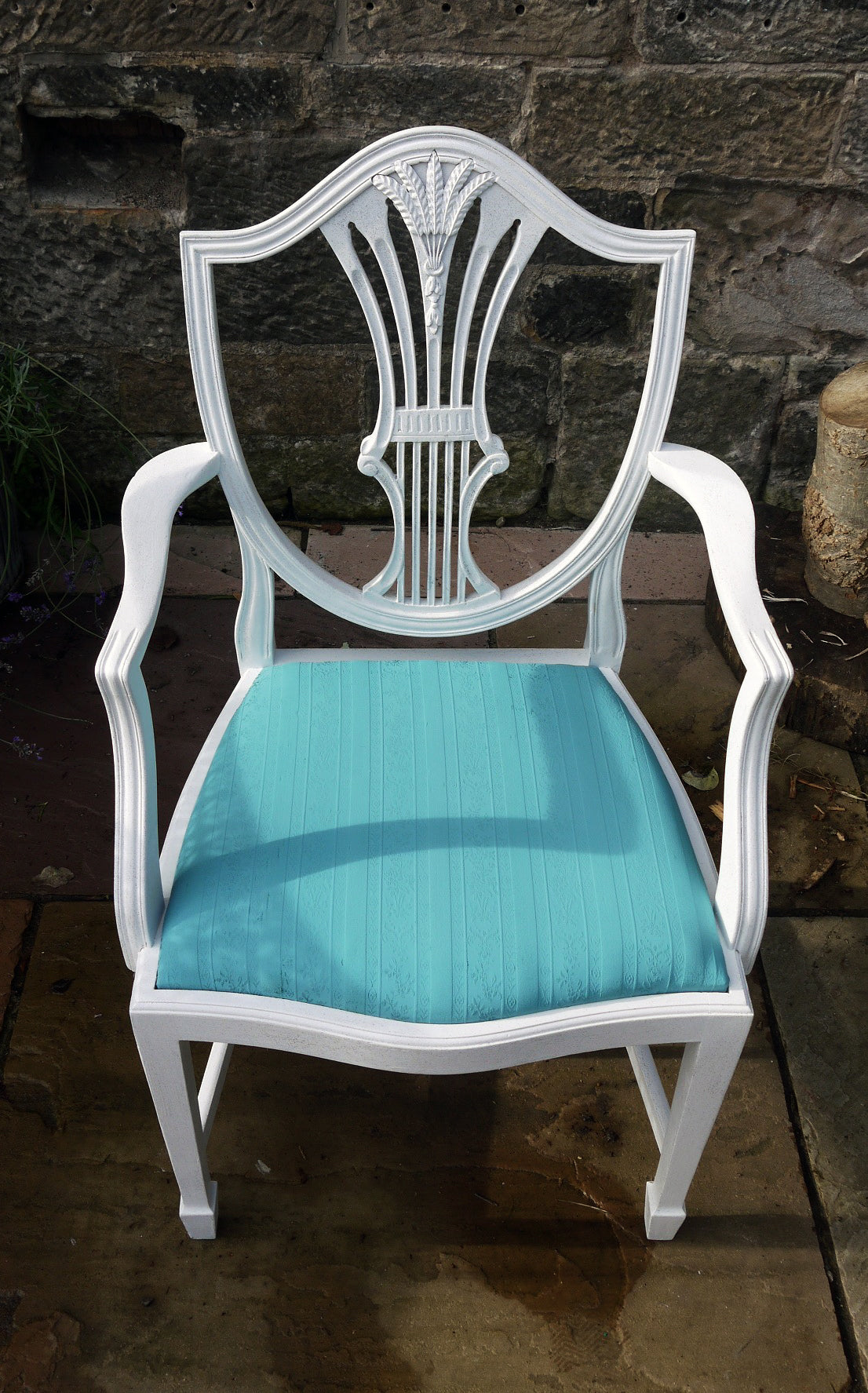 Dressing table chair in Teal and ANNABELL DUKE giltter glaze.