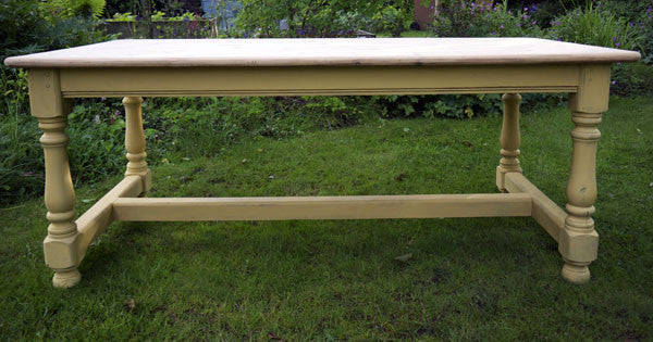 Refectory dining table and 4 chairs in Miss Mustard Seed Milk Paint