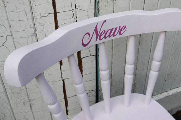 Custom Listing for Emma personalised hand painted vintage childs chair with butterfly design