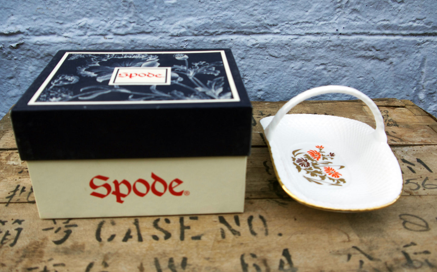 Spode china basket in oroginal box