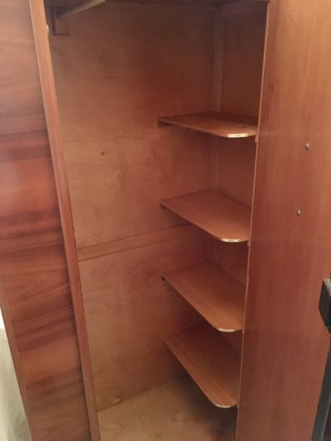 Vintage single wardrobe in Annie Sloan graphite