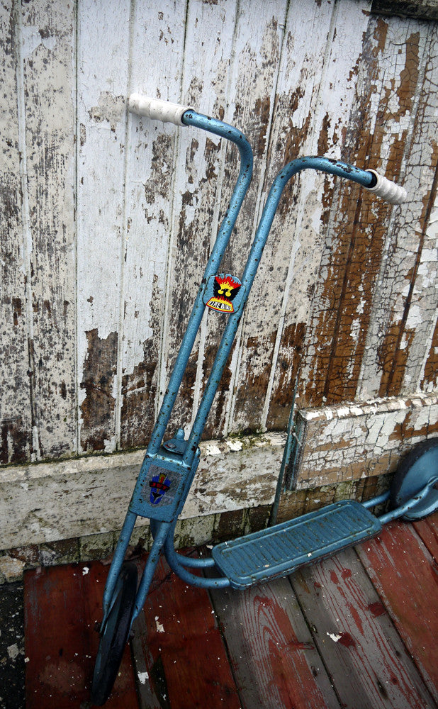 vintage children's metal scooter