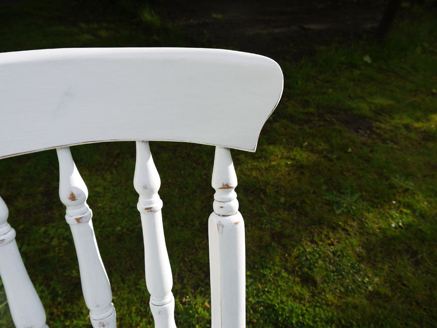 Custom Listing for Marcia 2 x shabby chic dining chairs in Fusion mineral paint White
