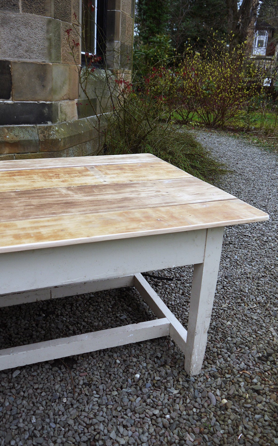 vintage farmhouse refectory dining table