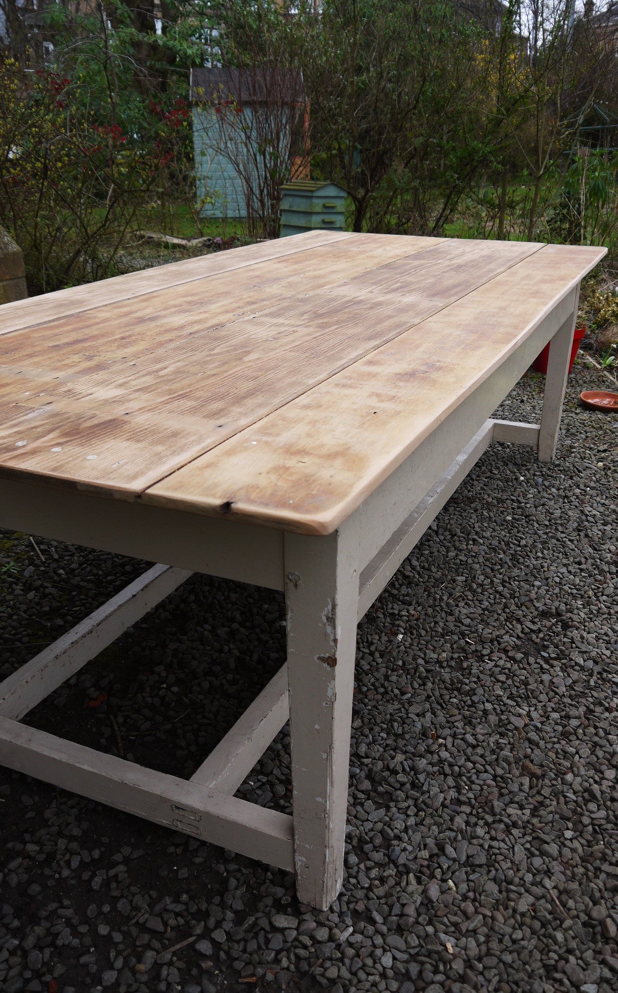 vintage farmhouse refectory dining table