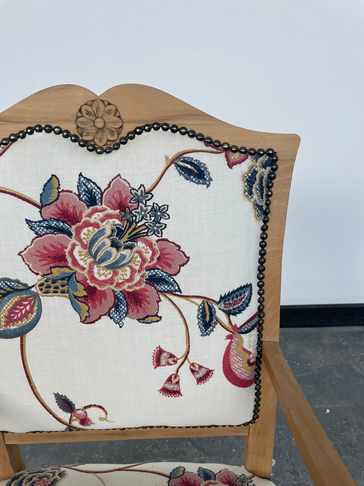 Vintage  arm chair newly reupholstered