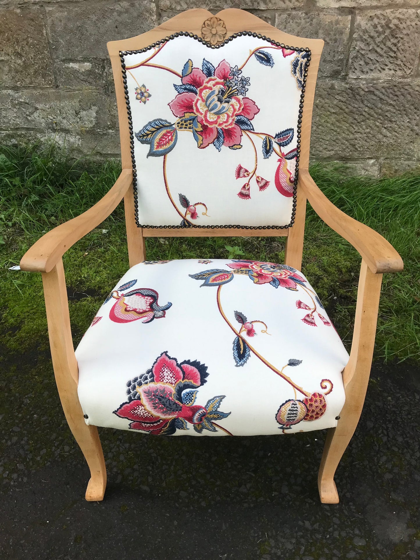 Vintage  arm chair newly reupholstered