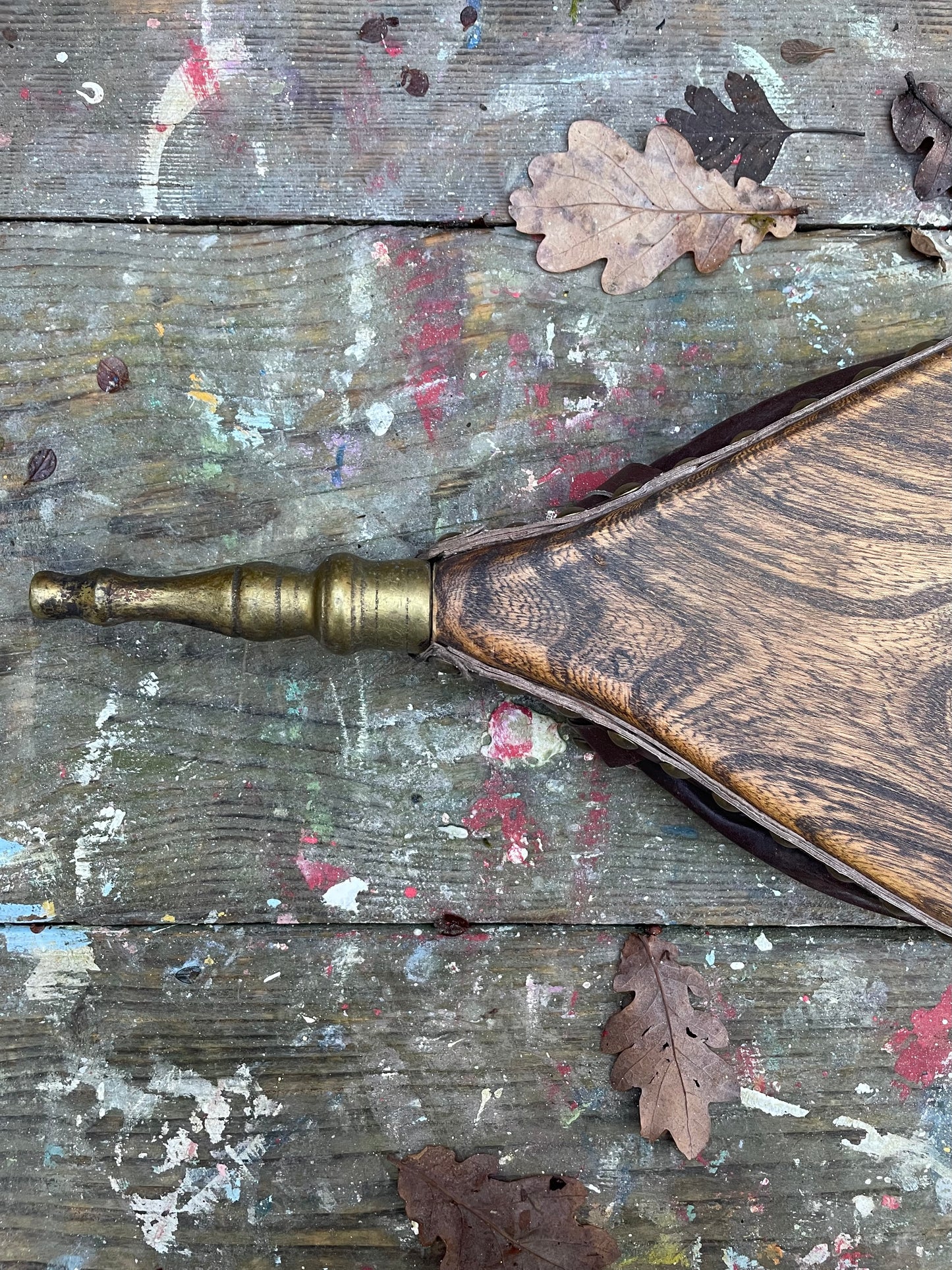 Antiqoe oak fireplace bellows