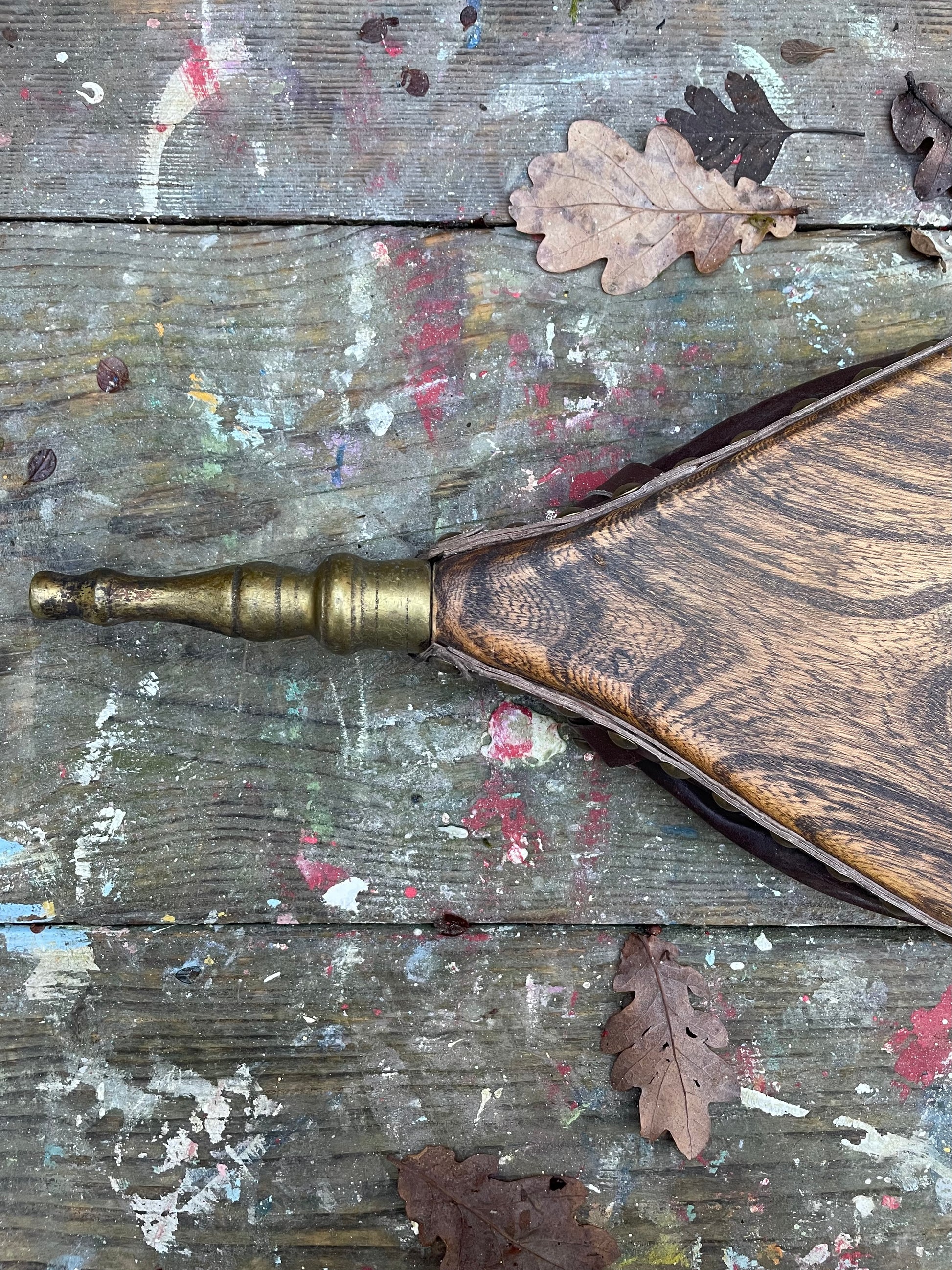 Antiqoe oak fireplace bellows