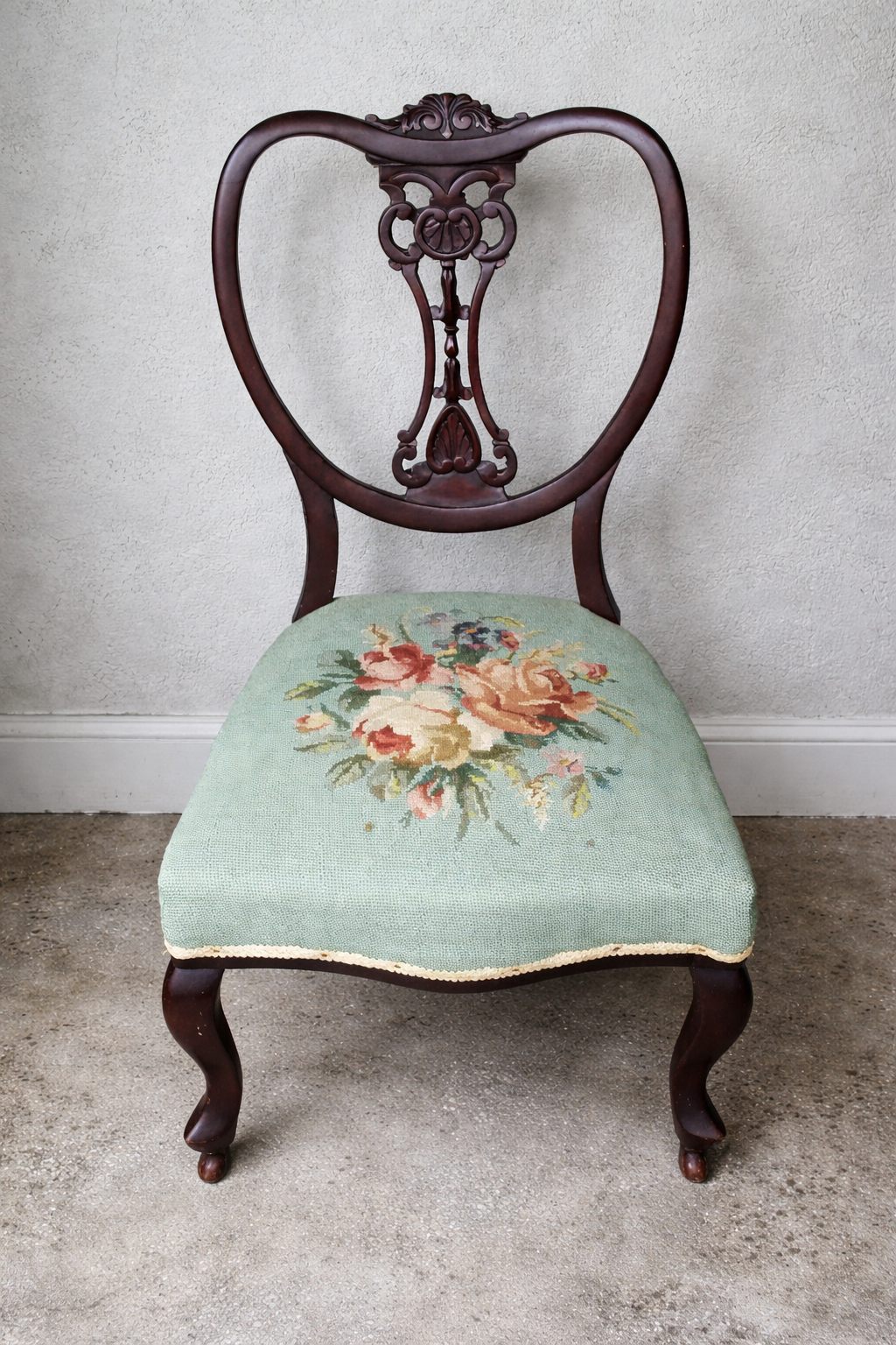 Antique vintage nursing bedroom chair  available for reupholstery and painting your choice of colour - price includes upholstery and painting