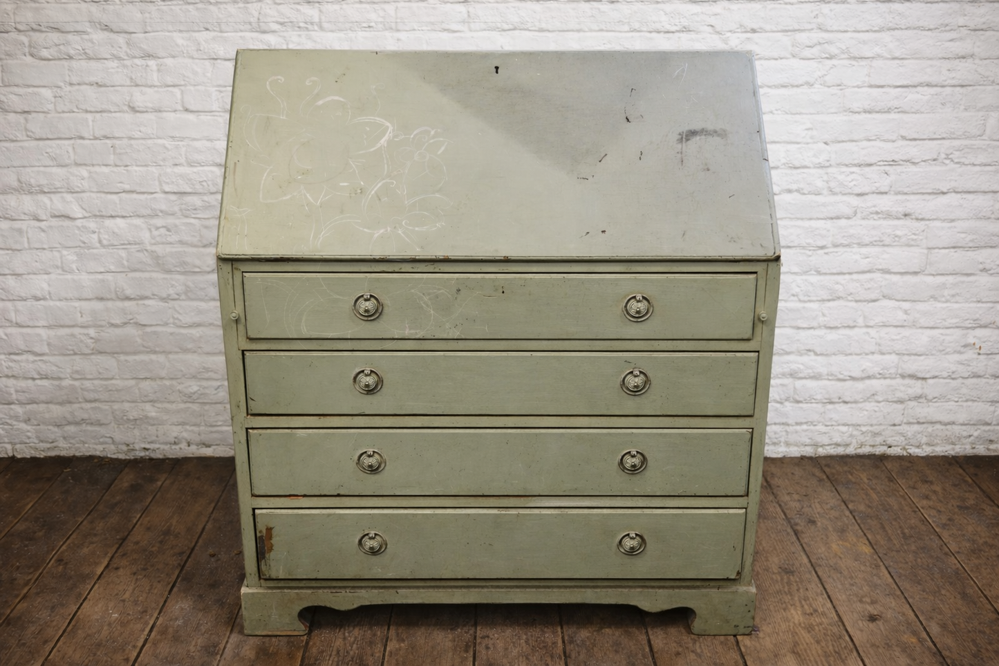 Vintage writing bureau available for painting ....price includes painting