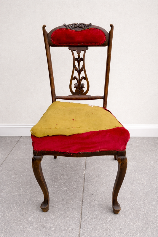 Antique vintage carved dining chair available for reupholstery and painting your choice of colour - price includes upholstery and painting