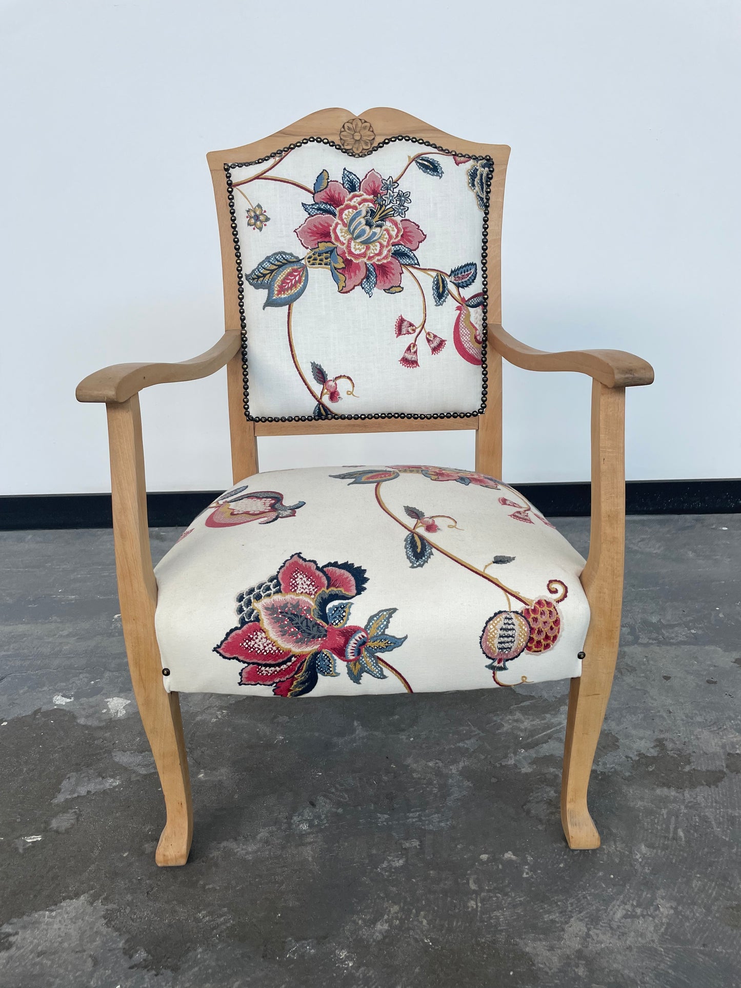 Vintage  arm chair newly reupholstered