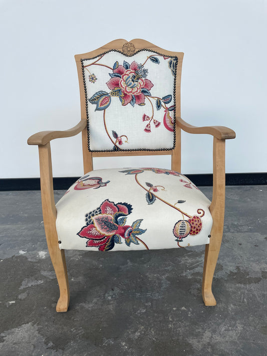 Vintage  arm chair newly reupholstered