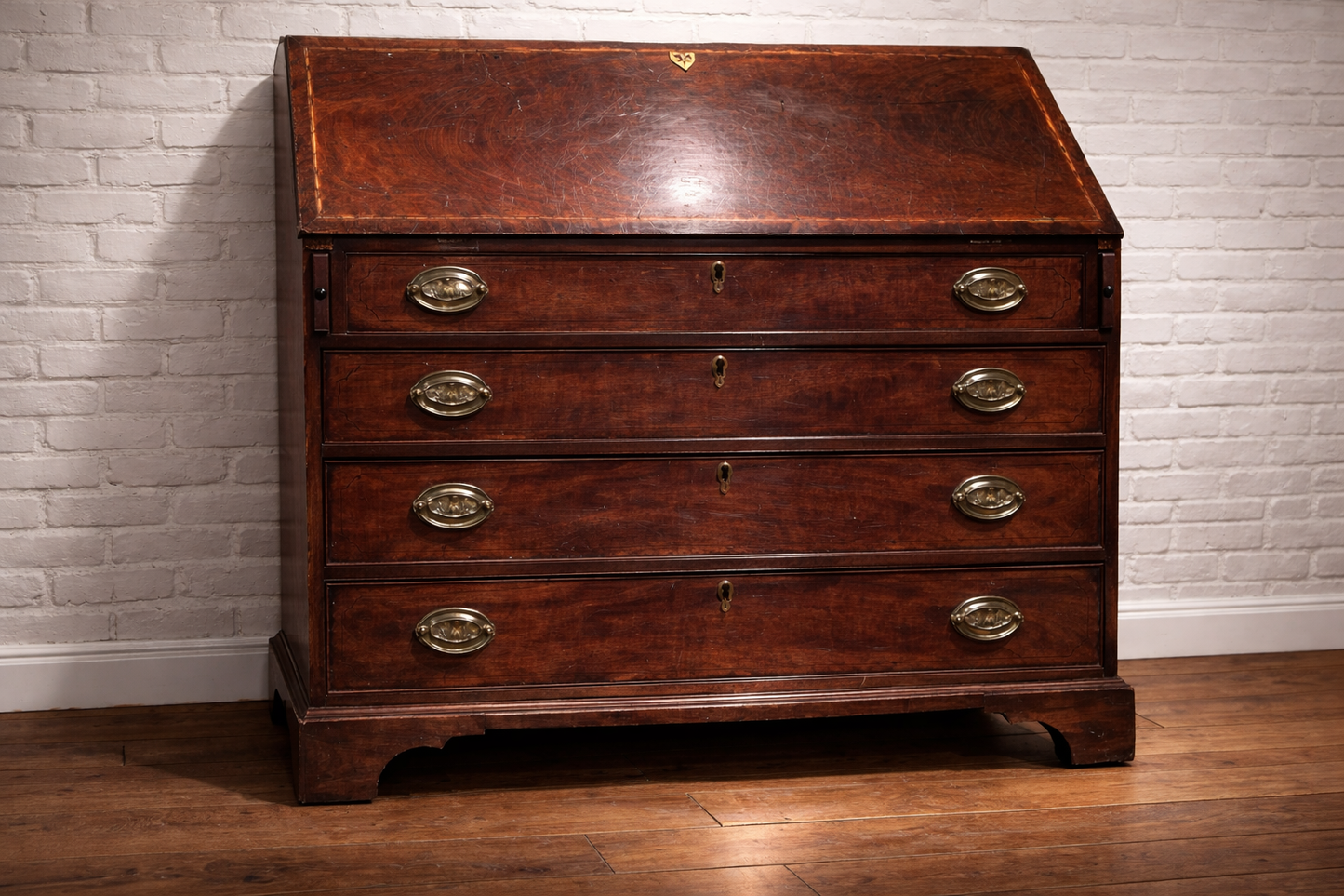 Huge vintage writing bureau available for  painting your choice of colour ....price includes painting