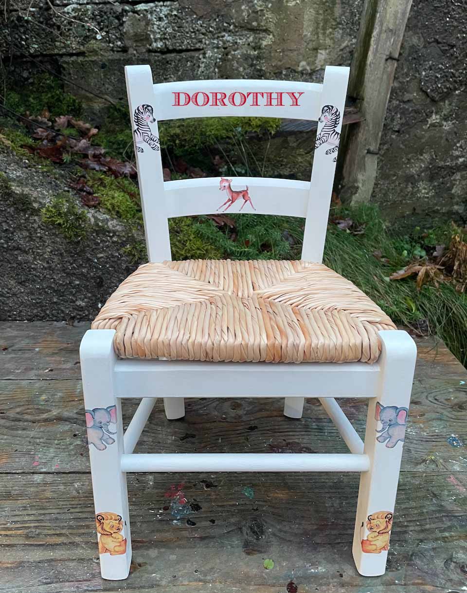 Commission for Victoria - personalised children's chair