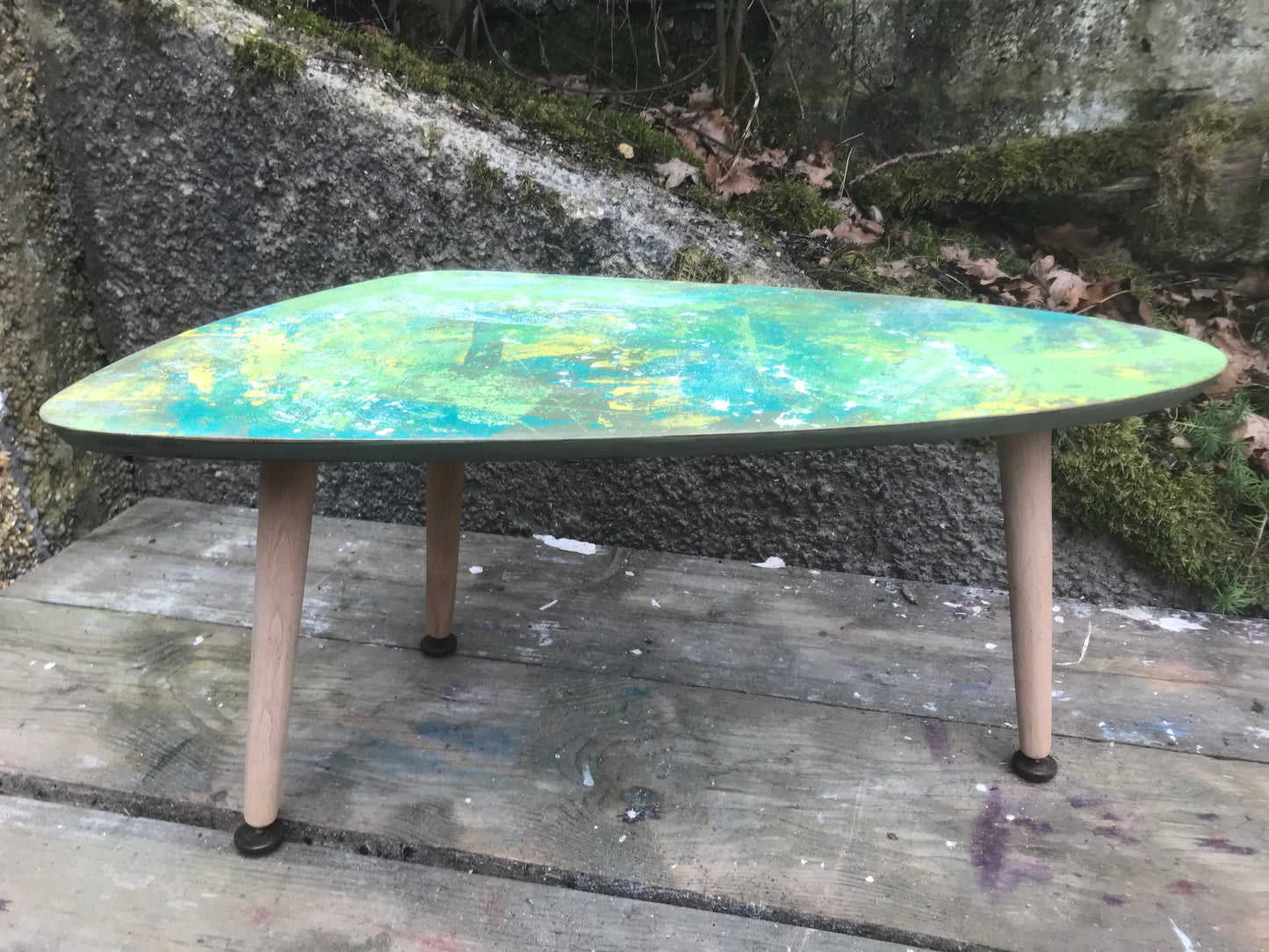 Vintage atomic mid century side table