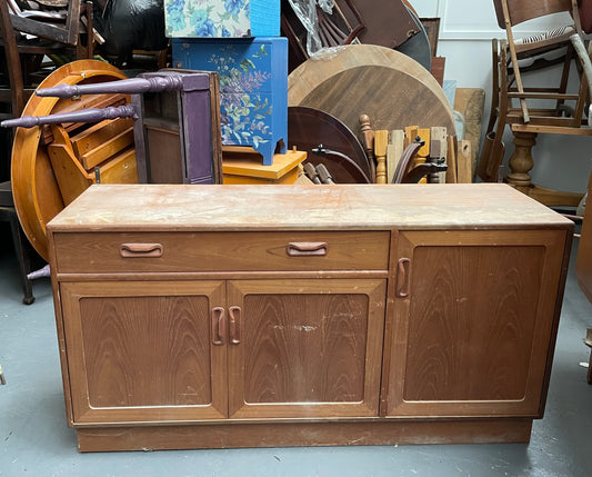 Vintage mid century G-Plan sideboard available for painting your choice of colour or restored wood