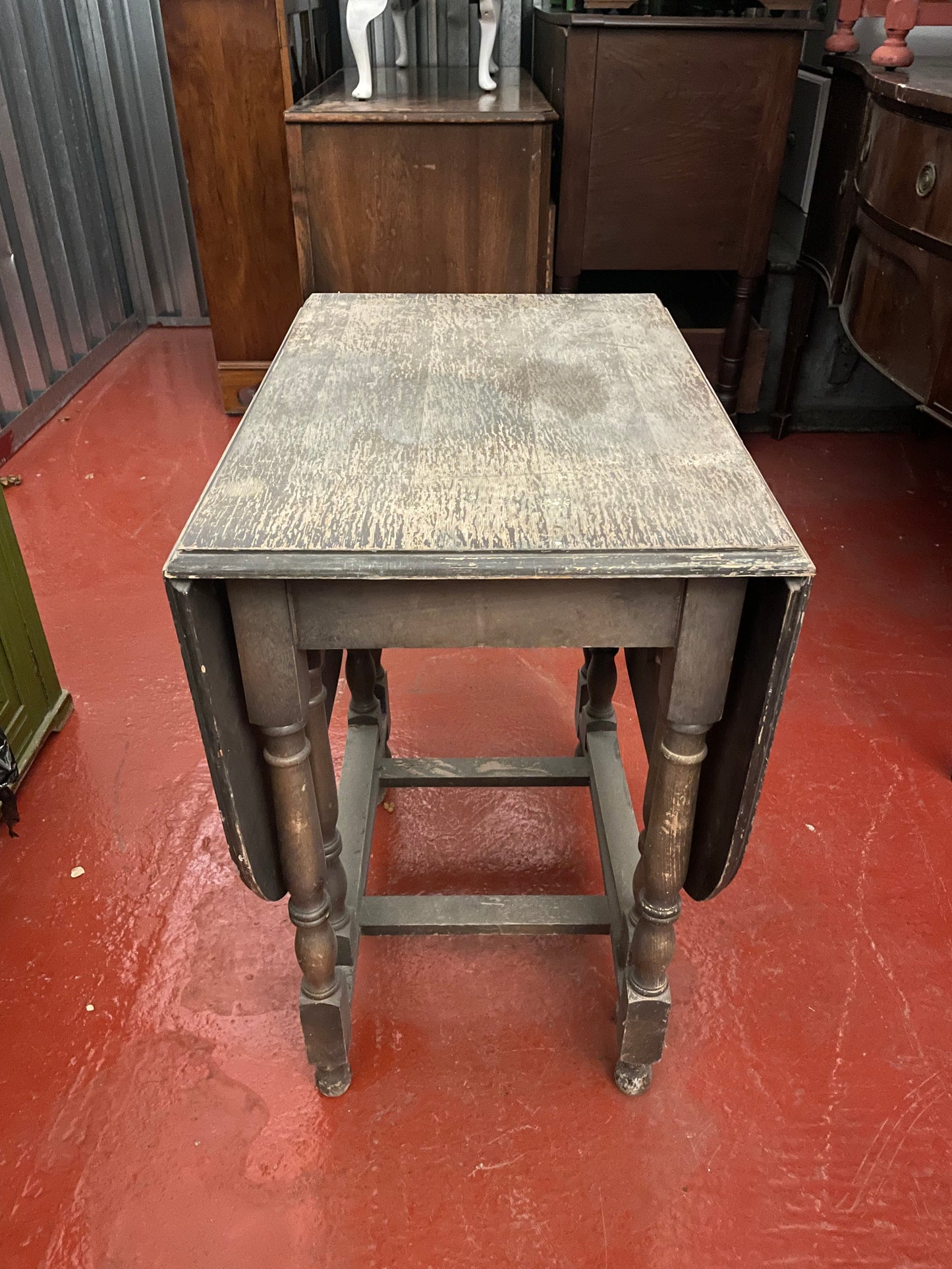 Vintage drop-leaf  table with barley twist legs available for painting your choice of colour