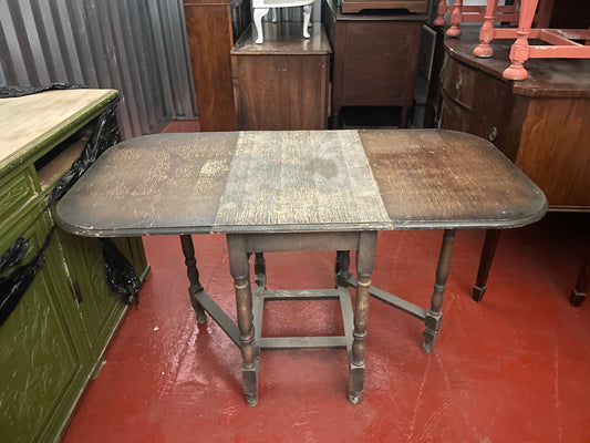 Vintage drop-leaf  table with barley twist legs available for painting your choice of colour
