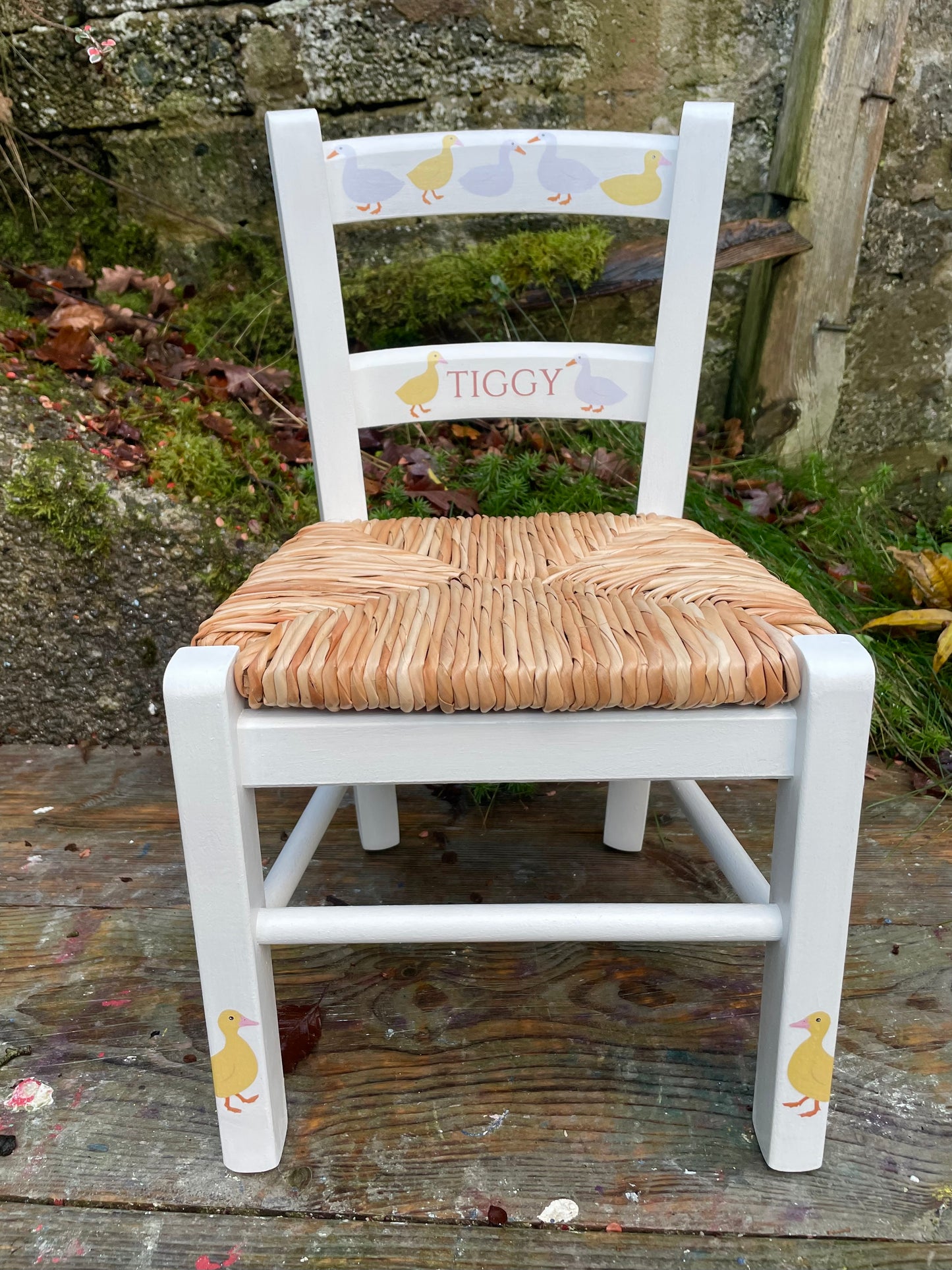 Personalised children's chair - Ducks theme - made to order