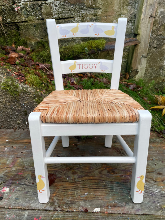 Personalised children's chair - Ducks theme - made to order